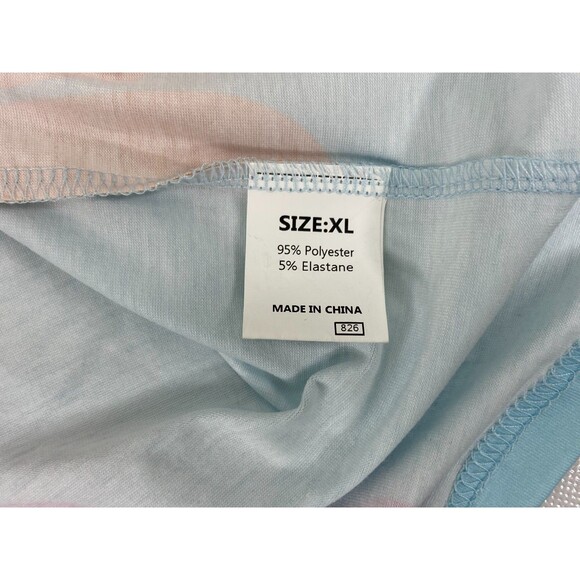 Flower Power Women XL Shirt Blue Multi Color Floral Pattern Casual NWT - Picture 7 of 9